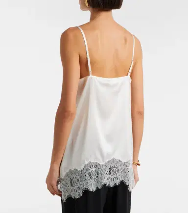 Staud Chloe lace-trimmed silk-blend satin camisole | Thumbnail 2