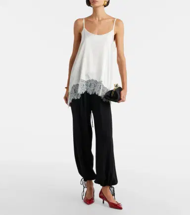 Staud Chloe lace-trimmed silk-blend satin camisole | Thumbnail 5