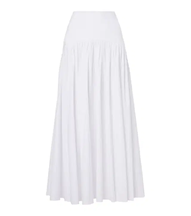 Staud Procida cotton poplin maxi skirt