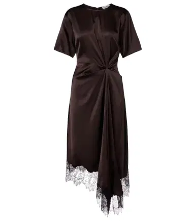 Staud Sonoma lace-trimmed silk-blend midi dress | Thumbnail 1