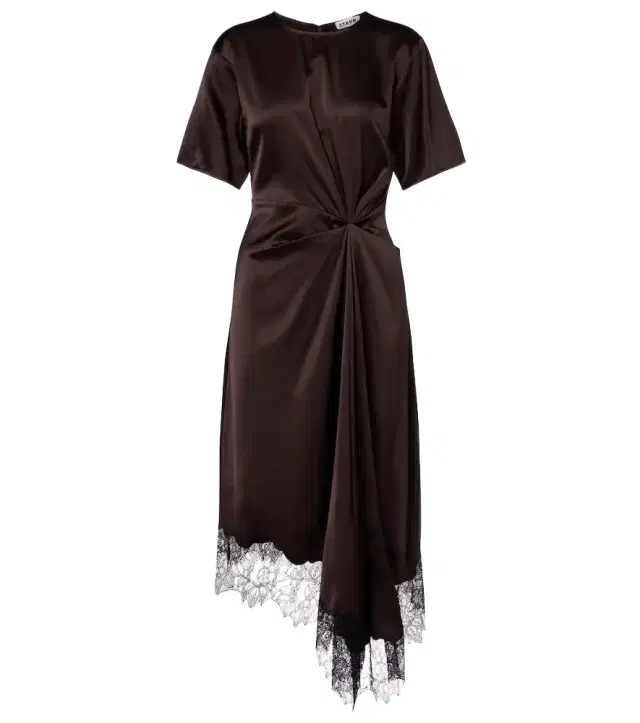 Sonoma lace-trimmed silk-blend midi dress