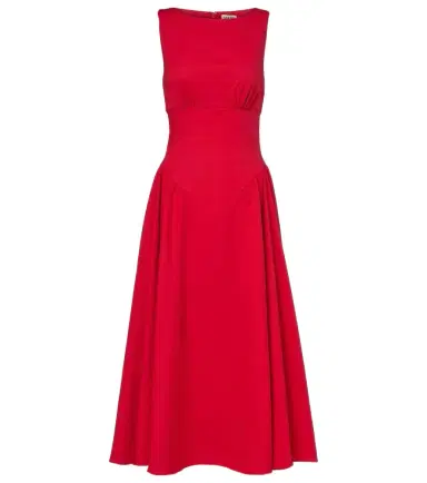 Staud Gwen cotton poplin midi dress | Thumbnail 1 Staud Gwen cotton poplin midi dress | Thumbnail 1