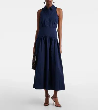 Staud Romy cotton midi dress | Thumbnail 4