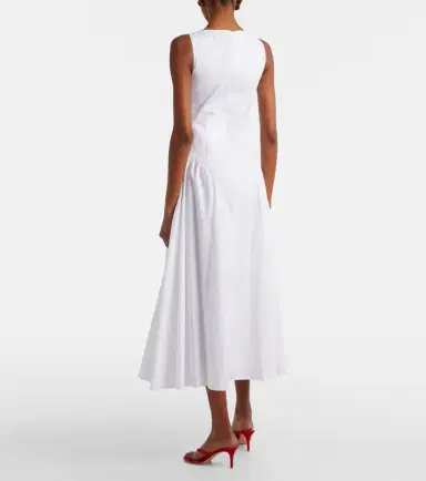 Staud Gwen cotton poplin midi dress | Thumbnail 5 Staud Gwen cotton poplin midi dress | Thumbnail 5