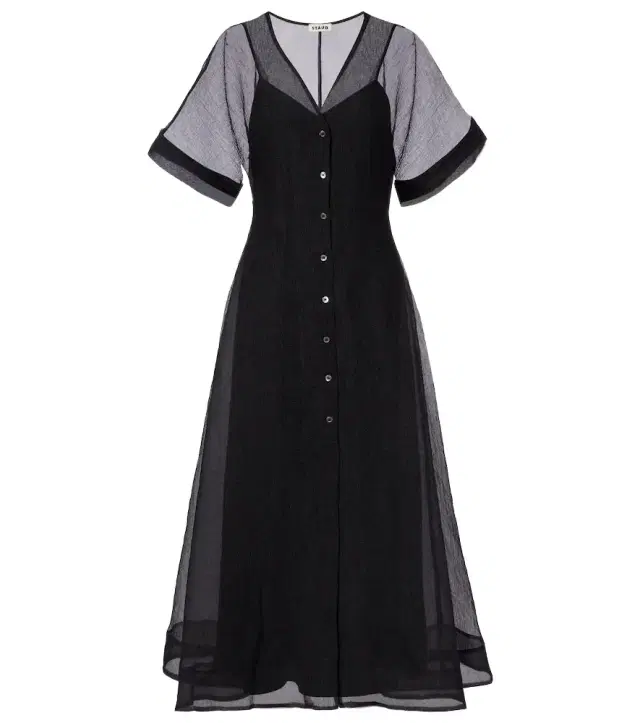 Staud Elle organza midi dress