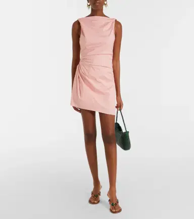 Staud Callie asymmetric cotton minidress | Thumbnail 3