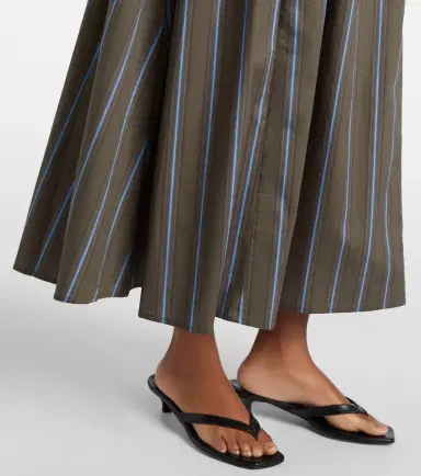 Staud Romy striped cotton midi dress | Thumbnail 7