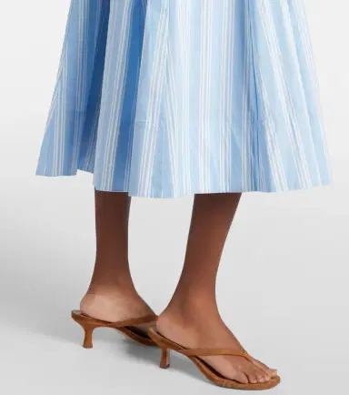 Staud Wells striped cotton midi dress | Thumbnail 6 Staud Wells striped cotton midi dress | Thumbnail 6