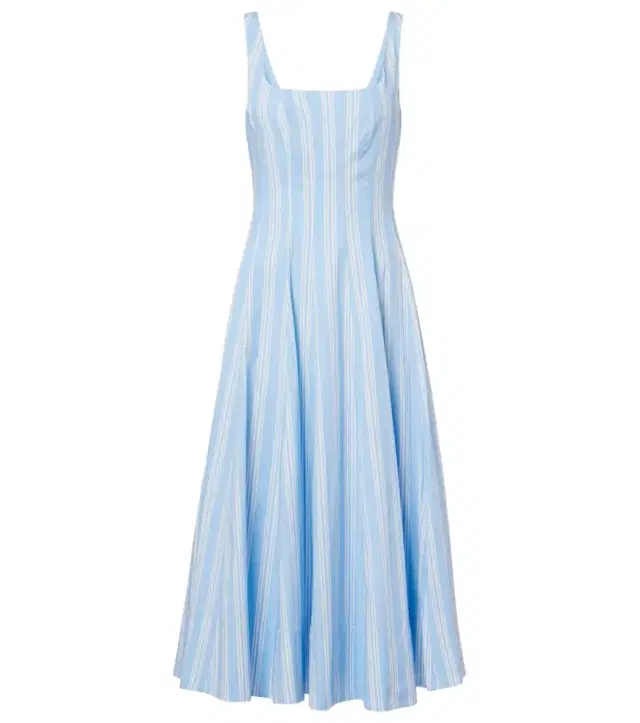 Wells striped cotton midi dress