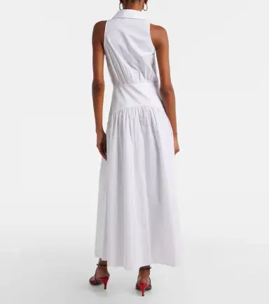 Staud Romy cotton poplin midi dress | Thumbnail 3 Staud Romy cotton poplin midi dress | Thumbnail 3