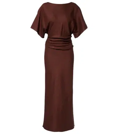 Staud Amelie linen-blend midi dress | Thumbnail 1 Staud Amelie linen-blend midi dress | Thumbnail 1