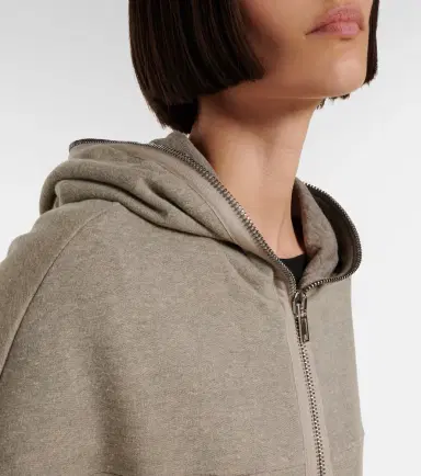 Rick Owens Cropped cotton-blend jersey hoodie | Thumbnail 2