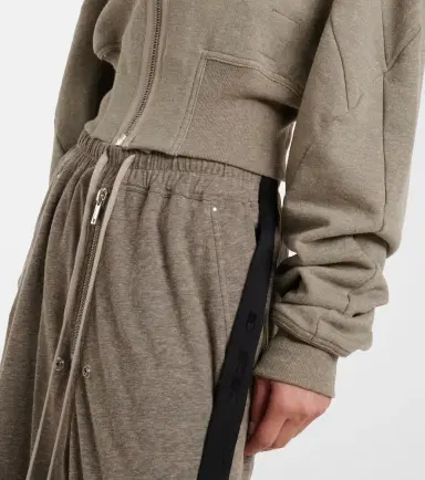 Rick Owens Cropped cotton-blend jersey hoodie | Thumbnail 4