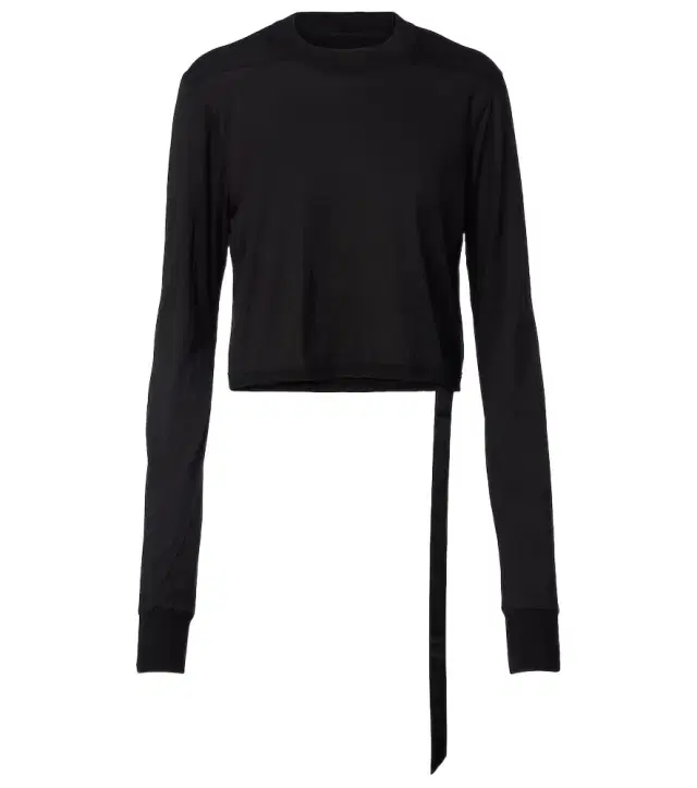 Belted cotton jersey T-shirt