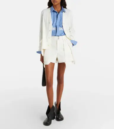 Sacai Paneled denim shorts | Thumbnail 2
