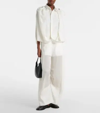 Sacai Belted barrel-leg pants | Thumbnail 4 Sacai Belted barrel-leg pants | Thumbnail 4