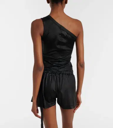 Rick Owens Ziggy one-shoulder jersey top | Thumbnail 3