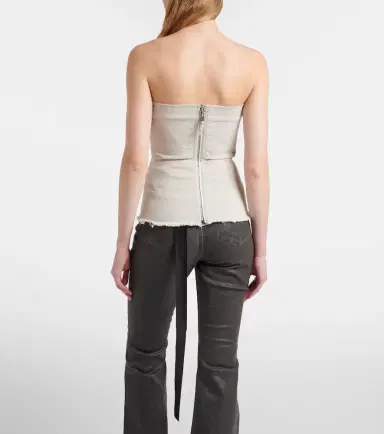 Rick Owens Strapless denim top | Thumbnail 2 Rick Owens Strapless denim top | Thumbnail 2