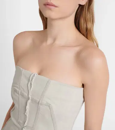 Rick Owens Strapless denim top | Thumbnail 3 Rick Owens Strapless denim top | Thumbnail 3
