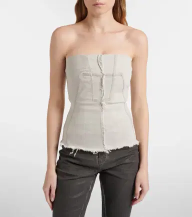 Rick Owens Strapless denim top | Thumbnail 5 Rick Owens Strapless denim top | Thumbnail 5