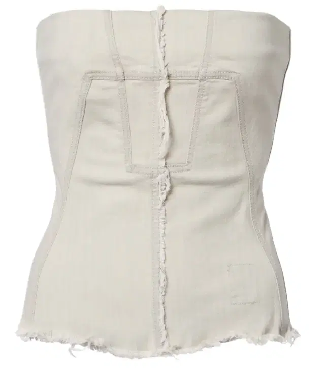 Strapless denim top