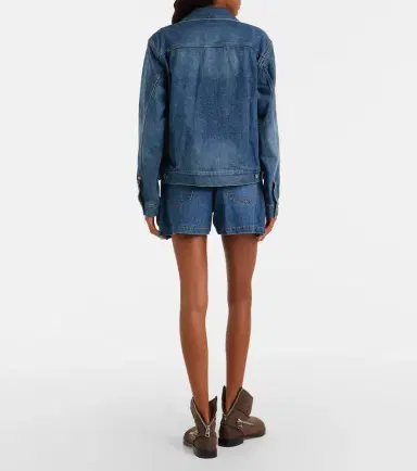 Sacai Paneled denim shorts | Thumbnail 2
