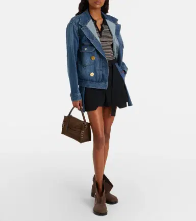Sacai Paneled denim shorts | Thumbnail 5