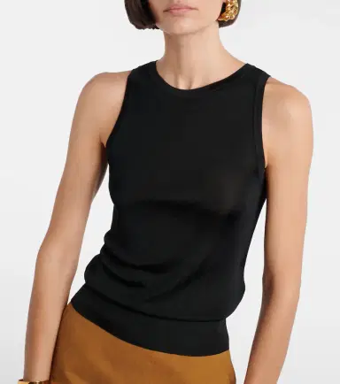 Saint Laurent Ribbed-knit jersey tank top | Thumbnail 5 Saint Laurent Ribbed-knit jersey tank top | Thumbnail 5