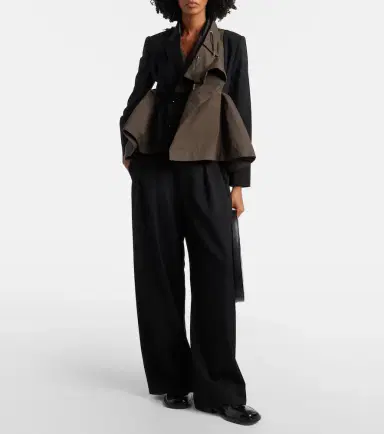 Sacai Paneled blouson jacket | Thumbnail 4