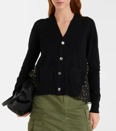 Sacai Printed cotton cardigan | Thumbnail 2