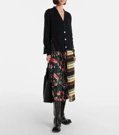 Sacai Printed cotton cardigan | Thumbnail 6