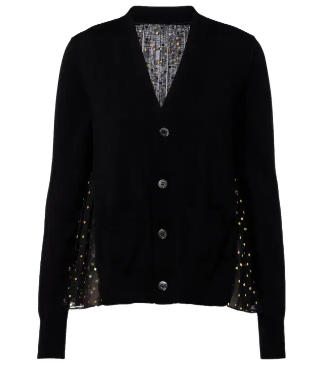 Sacai Printed cotton cardigan