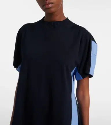 Sacai Paneled cotton-blend minidress | Thumbnail 2 Sacai Paneled cotton-blend minidress | Thumbnail 2