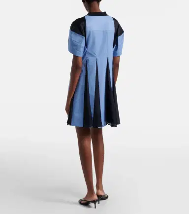 Sacai Paneled cotton-blend minidress | Thumbnail 7 Sacai Paneled cotton-blend minidress | Thumbnail 7