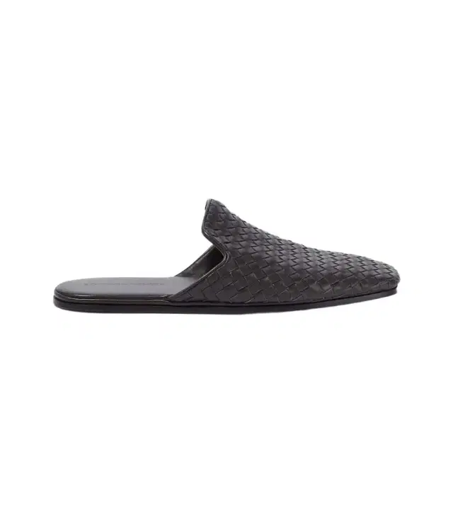 Bottega Veneta Palazzo Intrecciato leather mules