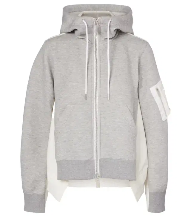 Sacai Paneled zip-up hoodie