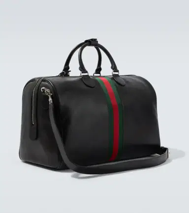 Gucci Web Trademark Medium leather duffel bag | Thumbnail 4 Gucci Web Trademark Medium leather duffel bag | Thumbnail 4