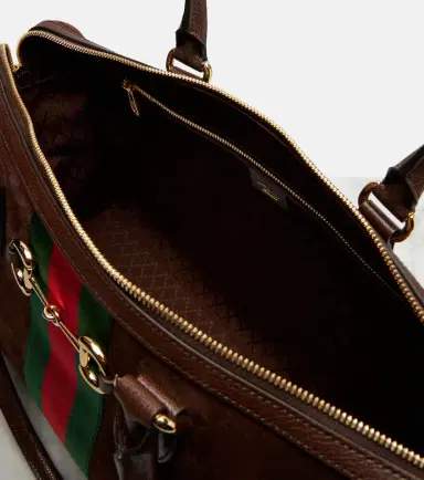 Gucci Borsetto Large suede duffel bag | Thumbnail 4 Gucci Borsetto Large suede duffel bag | Thumbnail 4