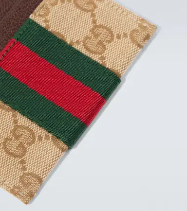 Gucci GG Canvas Web Stripe card holder | Thumbnail 2