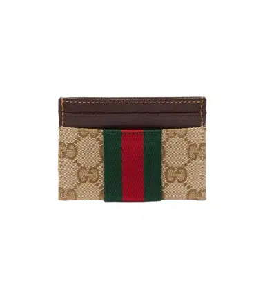Gucci GG Canvas Web Stripe card holder | Thumbnail 1