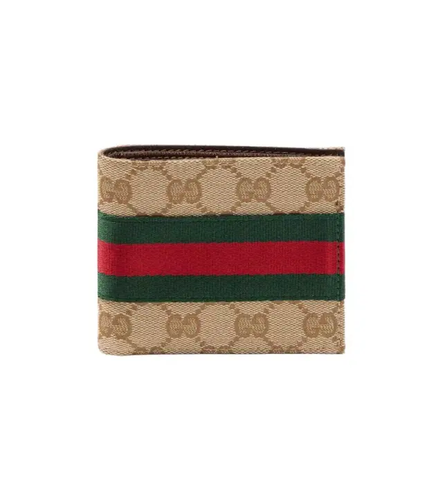 Gucci GG Canvas Web Stripe bifold wallet