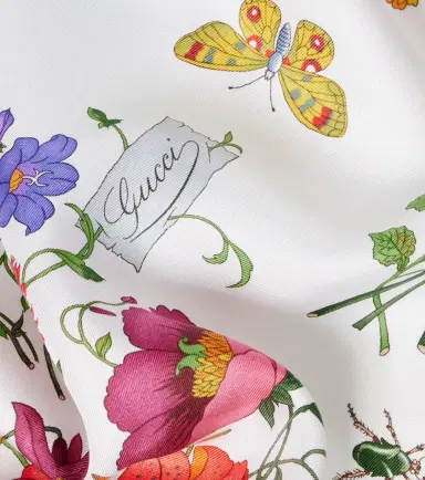 Gucci Flora silk twill scarf | Thumbnail 2