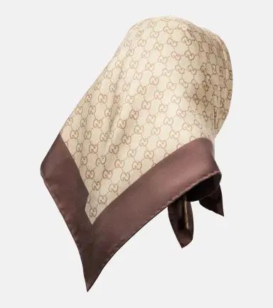 Gucci GG printed silk twill scarf | Thumbnail 2