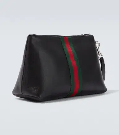 Gucci Web Trademark leather pouch | Thumbnail 2