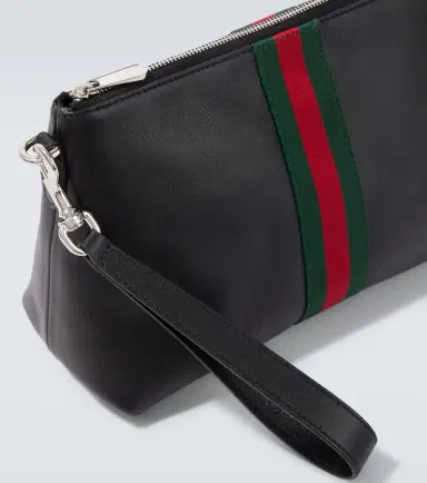 Gucci Web Trademark leather pouch | Thumbnail 4