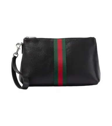 Gucci Web Trademark leather pouch | Thumbnail 1