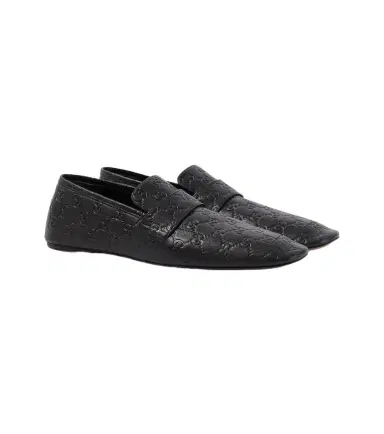 Gucci GG embossed leather loafers | Thumbnail 1 Gucci GG embossed leather loafers | Thumbnail 1