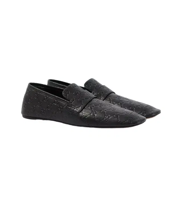 Gucci GG embossed leather loafers