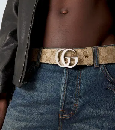 Gucci Flat Marmont GG Canvas belt | Thumbnail 4