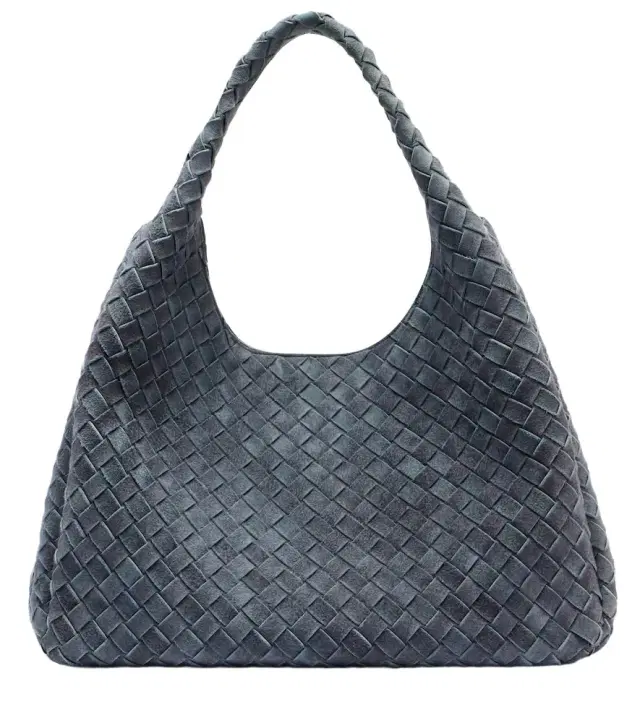 Campana Intrecciato Large suede tote bag